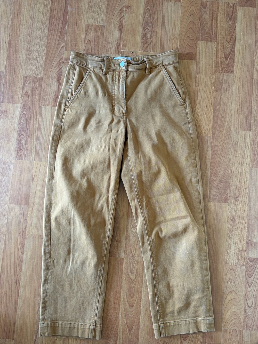 Everlane Cropped Straight Regular Size 2 Tan Pants Jeans - Picture 3 of 9